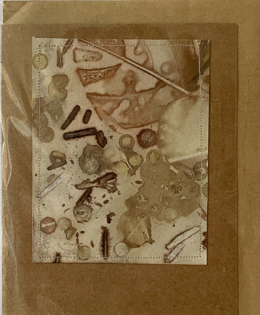 Eco printed greeting cards